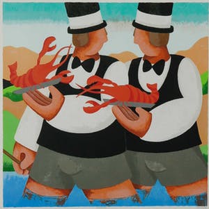 Yvonne Zomerdijk - Zeefdruk, Zeebanket - Ingelijst kopen? Bied vanaf 20!