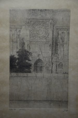 Jules De Bruycker - "Notre Dame Paris - façade méridionale" 1926 kopen? Bied vanaf 350!