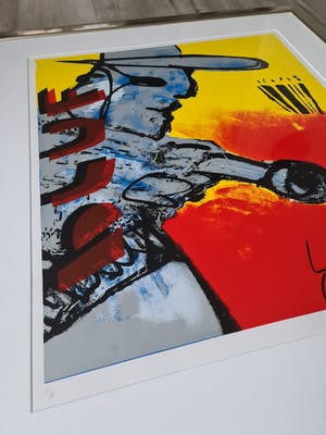 Herman Brood - Bluf - gesigneerd - ingelijst - EA - groot kopen? Bied vanaf 600!
