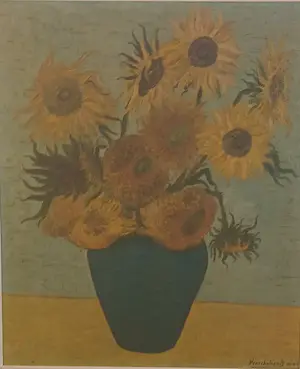 André Verschelden - Vaas met zonnebloemen kopen? Bied vanaf 65!