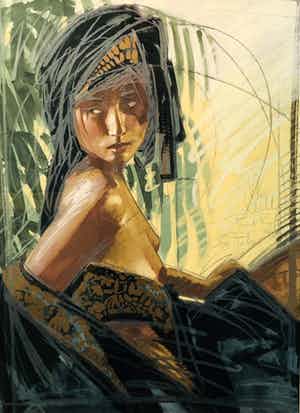 Nico Vrielink - zonder titel maar met lijst! verkocht voor € 175!