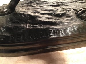 Paul edouard Delabrierre - Bronzen jachthond kopen? Bied vanaf 200!