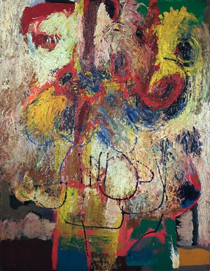 Jan Engelchor - Olieverf op doek, Abstractie - Ingelijst (Groot) kopen? Bied vanaf 500!