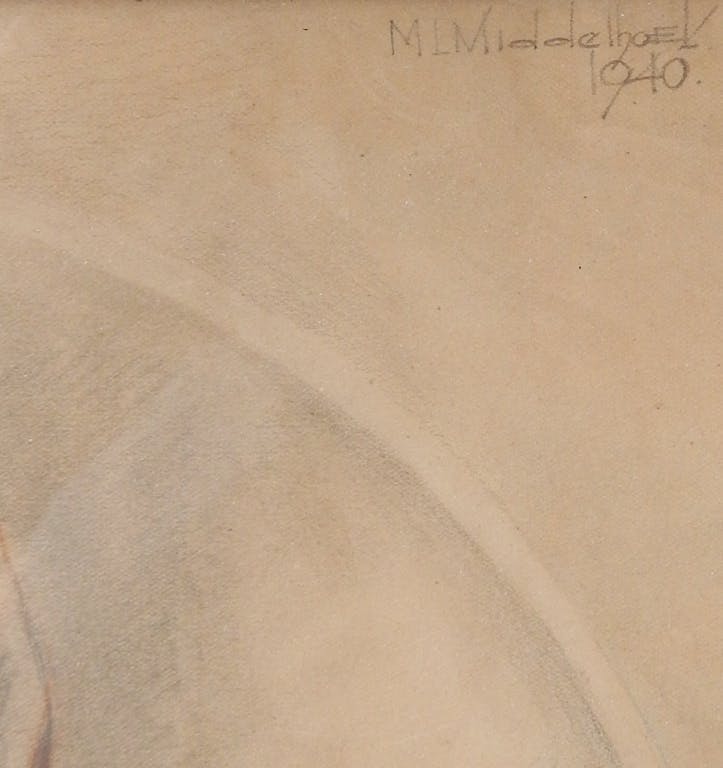 Martinus Leonardus Middelhoek - Tekening Madonna met kind - 1940 kopen? Bied vanaf 1!