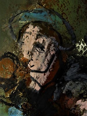 Niet of onleesbaar gesigneerd - Fascinerend 1967 olieverf op karton "Figuren " gesigneerd kopen? Bied vanaf 10!