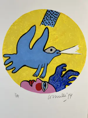 Corneille - Droombeelden - Handgesigneerd Zeefdruk + stempel Atelier Corneille op de rug kopen? Bied vanaf 135!