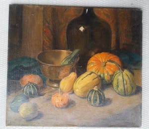 Kees Dekker - Stilleven met pompoenen. kopen? Bied vanaf 295!