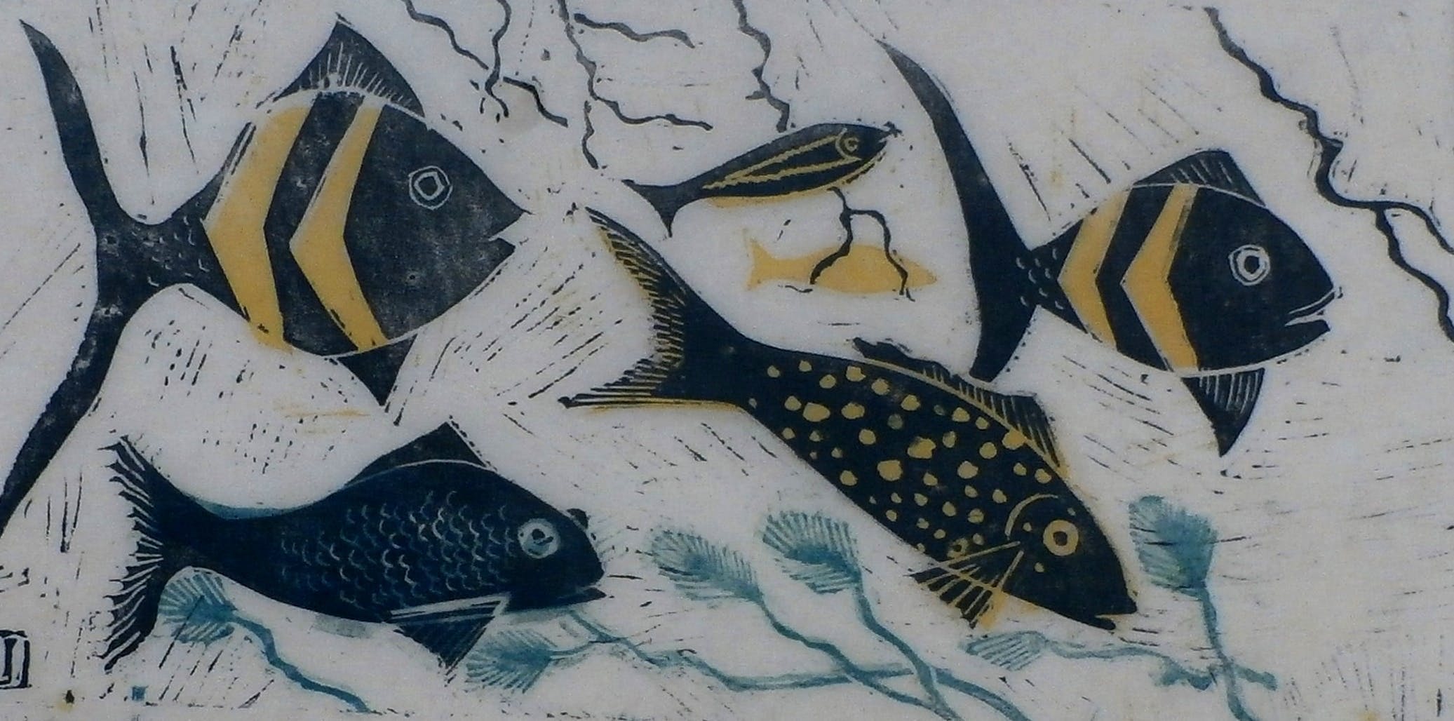 Jeanne Bieruma Oosting - ingelijste ets: aquarium kopen? Bied vanaf 95!