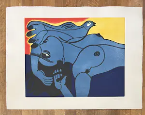 AcheterCorneille - Ets / Aquatint Vrouw en vogel, 1991? Enchérissez de 450!