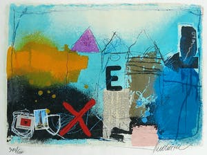 Theo Koster - Zeefdruk en collage, Zonder titel - Ingelijst kopen? Bied vanaf 20!