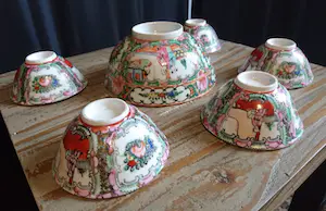 Niet of onleesbaar gesigneerd - Chinese famille rose schaaltjes kopen? Bied vanaf 1!