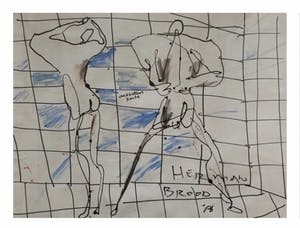 Herman Brood - Unieke tekening 1986 kopen? Bied vanaf 1250!