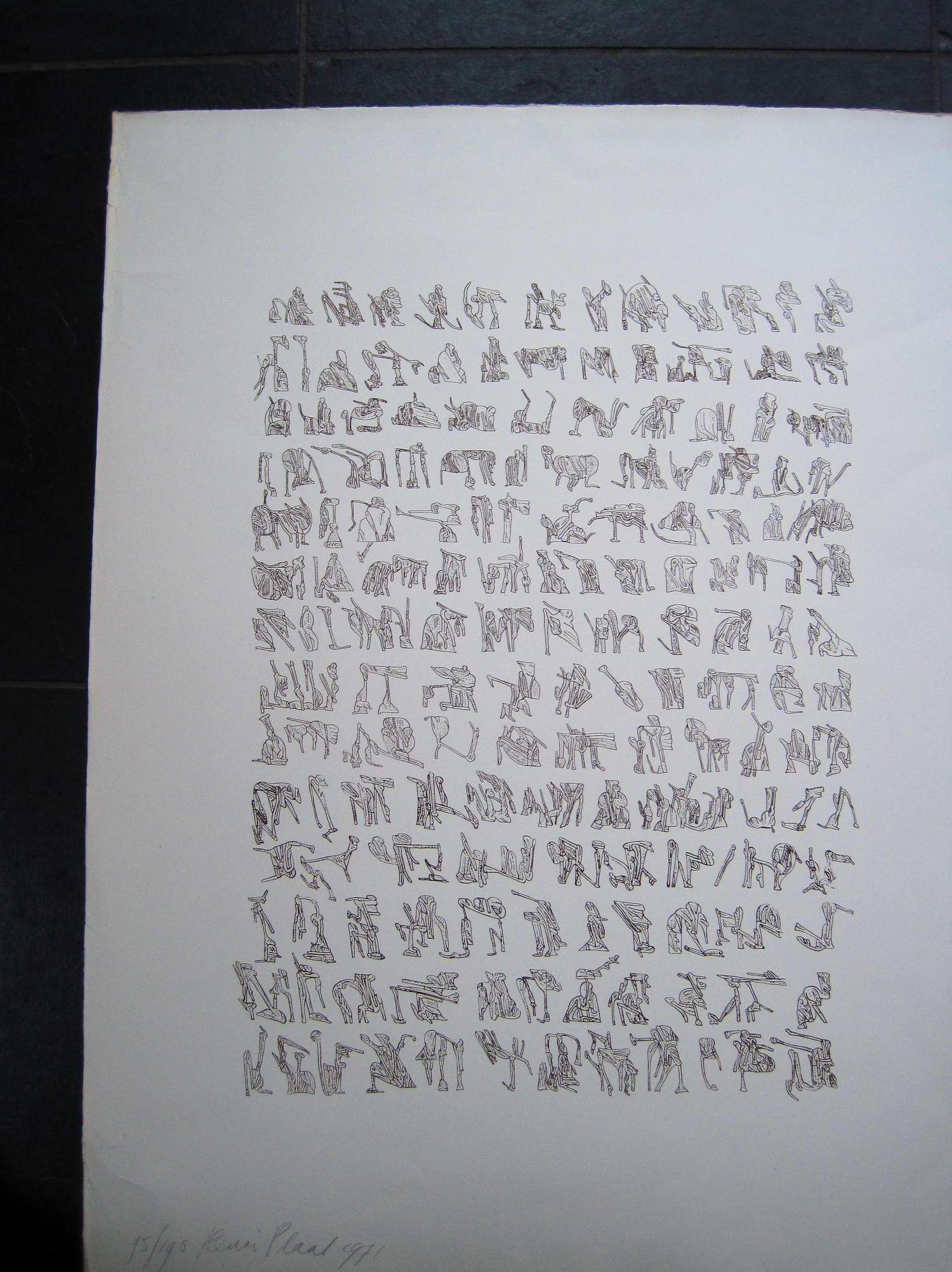 Henri Plaat - Compositie van doodles kopen? Bied vanaf 40!
