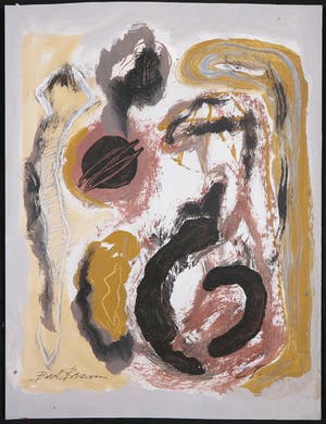 Bert Braam - Gemengde techniek op karton, Lot van drie abstracte composities kopen? Bied vanaf 1!