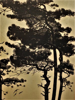 Jan Veringa - "Meester van het Coulissenperspectief" - grote Houtsnede - kleine oplage - gesig kopen? Bied vanaf 26!