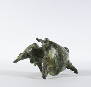 Wim Steins - Krachtig vormgegeven stier met groen patina kopen? Bied vanaf 250!