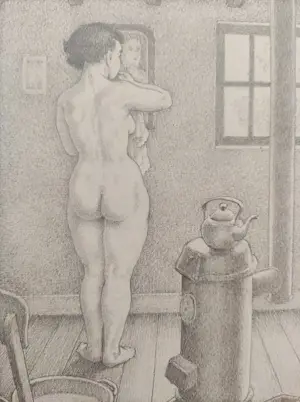 Huib de Ru - Zich wassend naakt kopen? Bied vanaf 130!