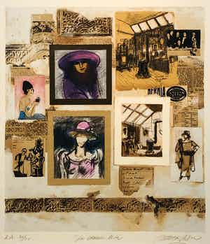 Enric Adsera Riba - Zonder titel maar met lijst! verkocht voor € 120!