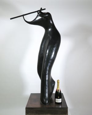 Jean-Louis Toutain - Levensgroot bronzen beeld, Chanson d'Amour (Zeer groot!) kopen? Bied vanaf 5000!
