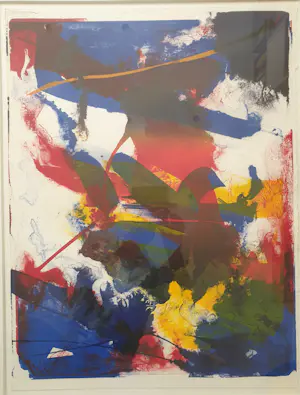 Paul Jenkins - VERLAAGD IN PRIJS - litho 29/40 - Gesigneerd -1992 - Ingelijst 108 x 87 cm kopen? Bied vanaf 250!