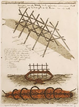 Johan Sietzema - Ets en aquatint, Grondzakobject kopen? Bied vanaf 1!