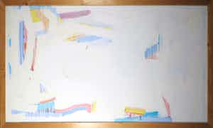 Joop van Wieren - Acryl op papier, Landschap Kreta - Ingelijst (Zeer Groot) verkocht voor € 100!