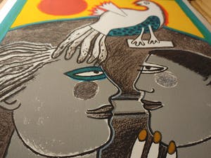 Corneille - Couple à la colombe (1922-2010) kopen? Bied vanaf 115!