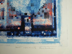 Anne Huitema - (1941-2012): Ets, “Vlucht” – eigen druk – oplage 50 ex. kopen? Bied vanaf 35!