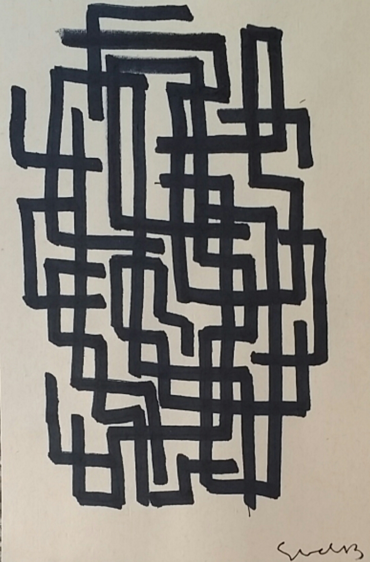 Siep van den Berg - Inkt op papier verkocht voor € 100!