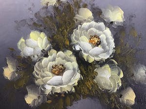Niet of onleesbaar gesigneerd - Pot met bloemen. kopen? Bied vanaf 1!