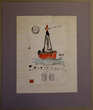 Viktor IV - Gemengde techniek: Dagboekblad 'Buoy y Harbor' - 1971 kopen? Bied vanaf 199!