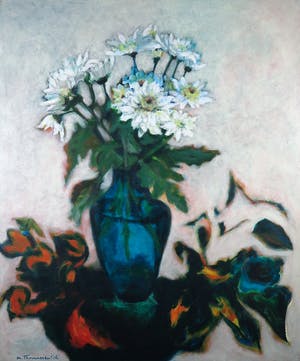 Marieke Thomassen - Acryl op doek, Chrysanten (Groot) kopen? Bied vanaf 1!