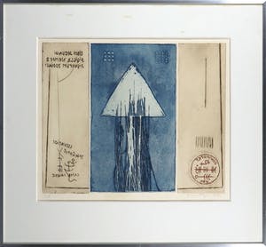 Jan Montyn - Kleurenets, Abstracte compositie - Ingelijst kopen? Bied vanaf 100!
