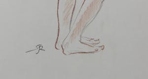 Jan Sluijters (jr.) - Tekening, Staand naakt kopen? Bied vanaf 10!