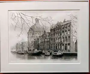 Wim Bettenhausen - Amsterdam Singel Koepelkerk Landré & Glinderman vendu pour 50€ !