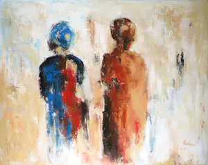 Erica Nass - Acryl op linnen, Paint it Black - Ingelijst (Groot) kopen? Bied vanaf 100!