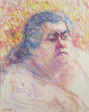 Wim van Bemmel - Krijttekening op papier, Schoonmoeders - Ingelijst kopen? Bied vanaf 1!