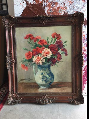 Jeanette Slager - C3430, Bloemstilleven in Delfts blauwe kan kopen? Bied vanaf 250!