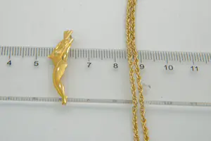 26 - Fijn 14Krt gouden taratee collier & met sierlijke naakte dame hanger kopen? Bied vanaf 260!