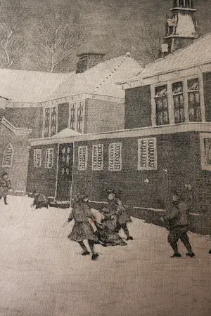 Casper Marinus Kouw - leuke - omstreeks 1920 - droge naald Ets "sneeuwballen gooien" potloodgesigneerd kopen? Bied vanaf 25!