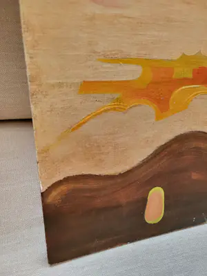 Frans de Wit - Surrealistisch schilderij 'Aan het strand' - circa 1960 kopen? Bied vanaf 175!