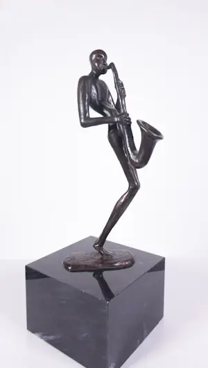 Corry Ammerlaan - Bronzen beeld, Saxofoonspeler kopen? Bied vanaf 70!