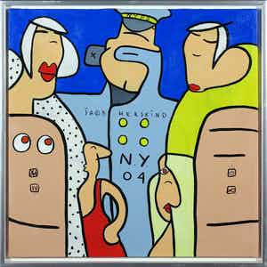 Jacob Herskind - Acryl op doek, N.Y. 04 - Ingelijst verkocht voor € 1!