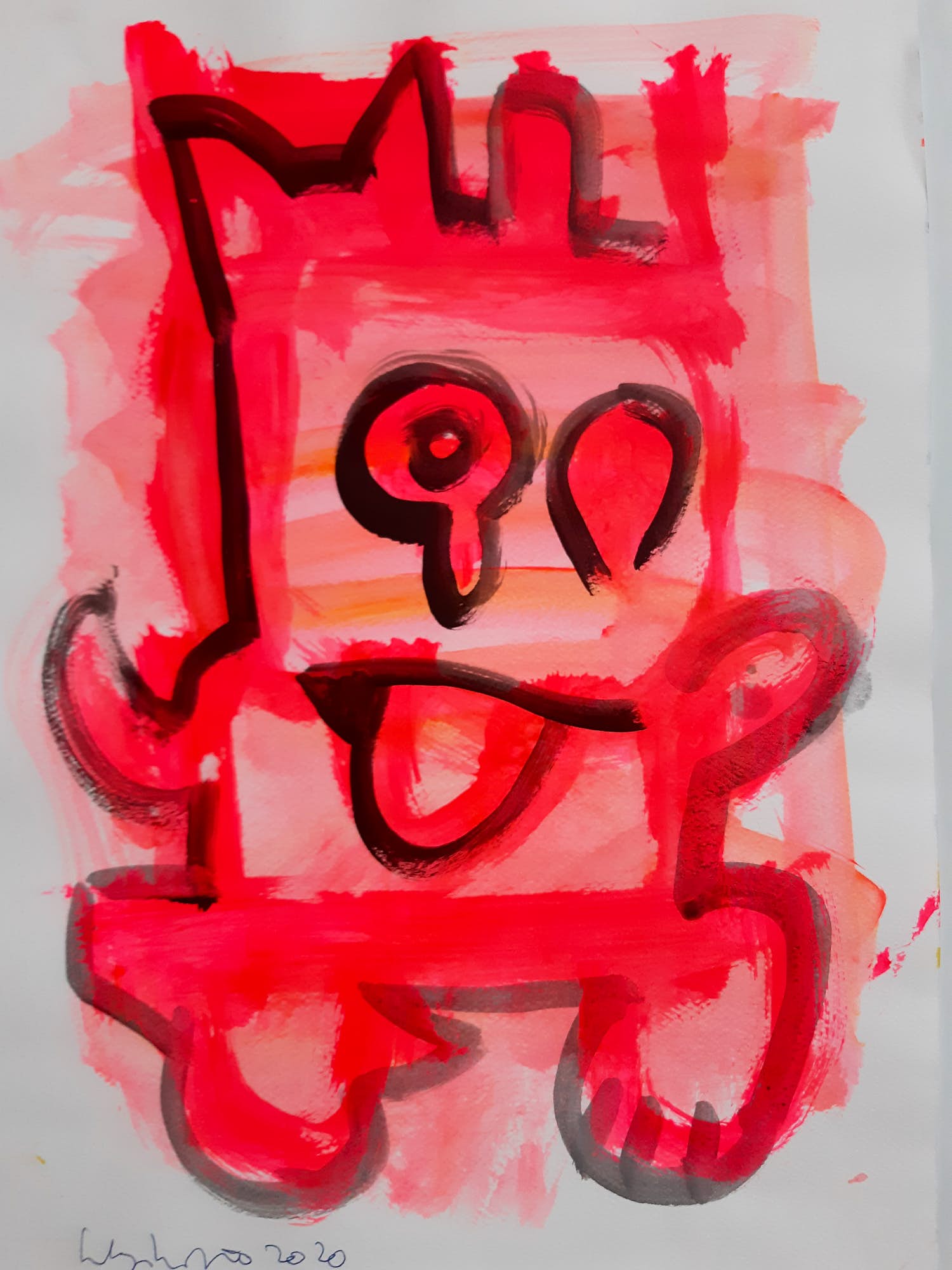 Peter Klashorst - Gemengde techniek - Handgesigneerd !!! verkocht voor € 69!