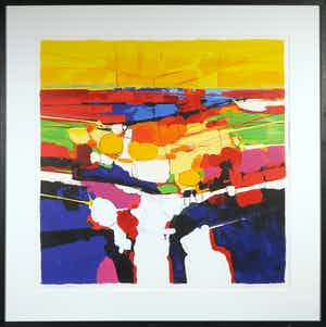 Frank Lejeune - Zeefdruk, Les Roses - Ingelijst (Groot) verkocht voor € 40!