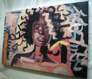 Peter Klashorst - Acrylverf op doek op houten frame , Vrouw – 70 x 100 cm - 2018 kopen? Bied vanaf 300!