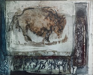 Henk Vierveijzer - Stier, aquatint ets (zeer kleine oplage) kopen? Bied vanaf 50!