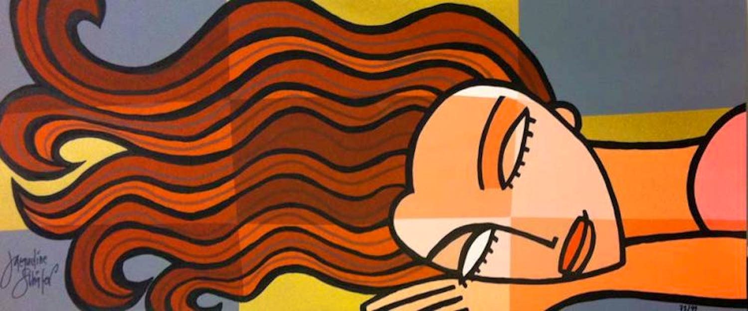 Jacqueline Schäfer - Kleurenzeefdruk DROOM ME EEN GOUDEN DAG---GROOT!!! kopen? Bied vanaf 125!