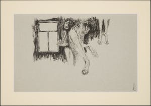 Melle Oldeboerrigter - Inkttekening op geschept papier, Venster kopen? Bied vanaf 100!