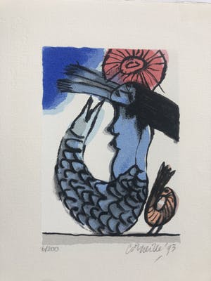 Corneille - 3 zeefdrukken in map mémoire de Bali II samen met poëzie van Bert Schierbeek kopen? Bied vanaf 310!